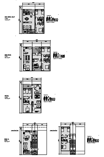 Multiple possible layouts of the structure