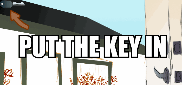 Minigame where you have to put the key in the door hole